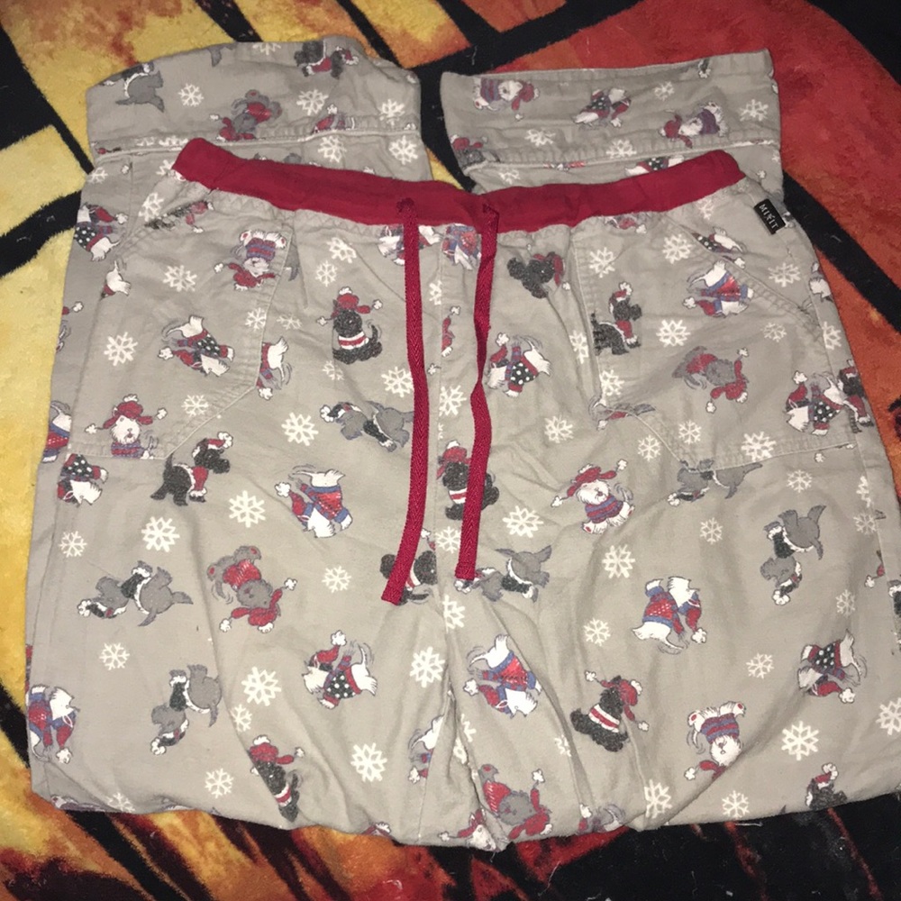 Mixit  medium gray red black dog 🐕 sleep pants